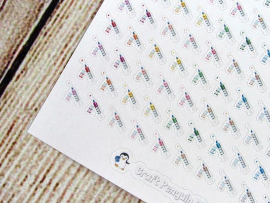 Tiny injection stickers