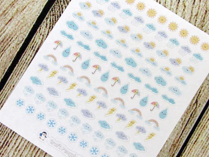 Tiny Weather mix stickers