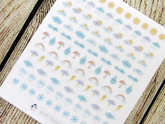 Tiny Weather mix stickers