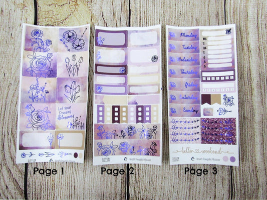 Blossom FOILED Weekly, VERTICAL WEEKS