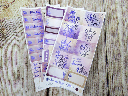 Blossom FOILED Weekly, VERTICAL WEEKS