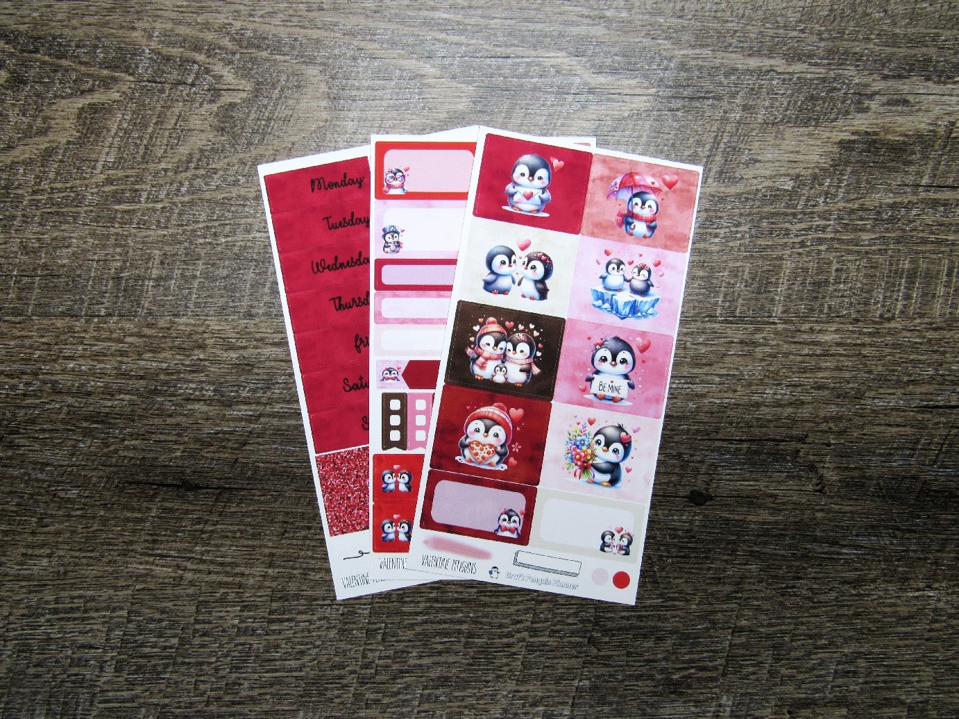 Valentine Penguins Weekly, VERTICAL WEEKS