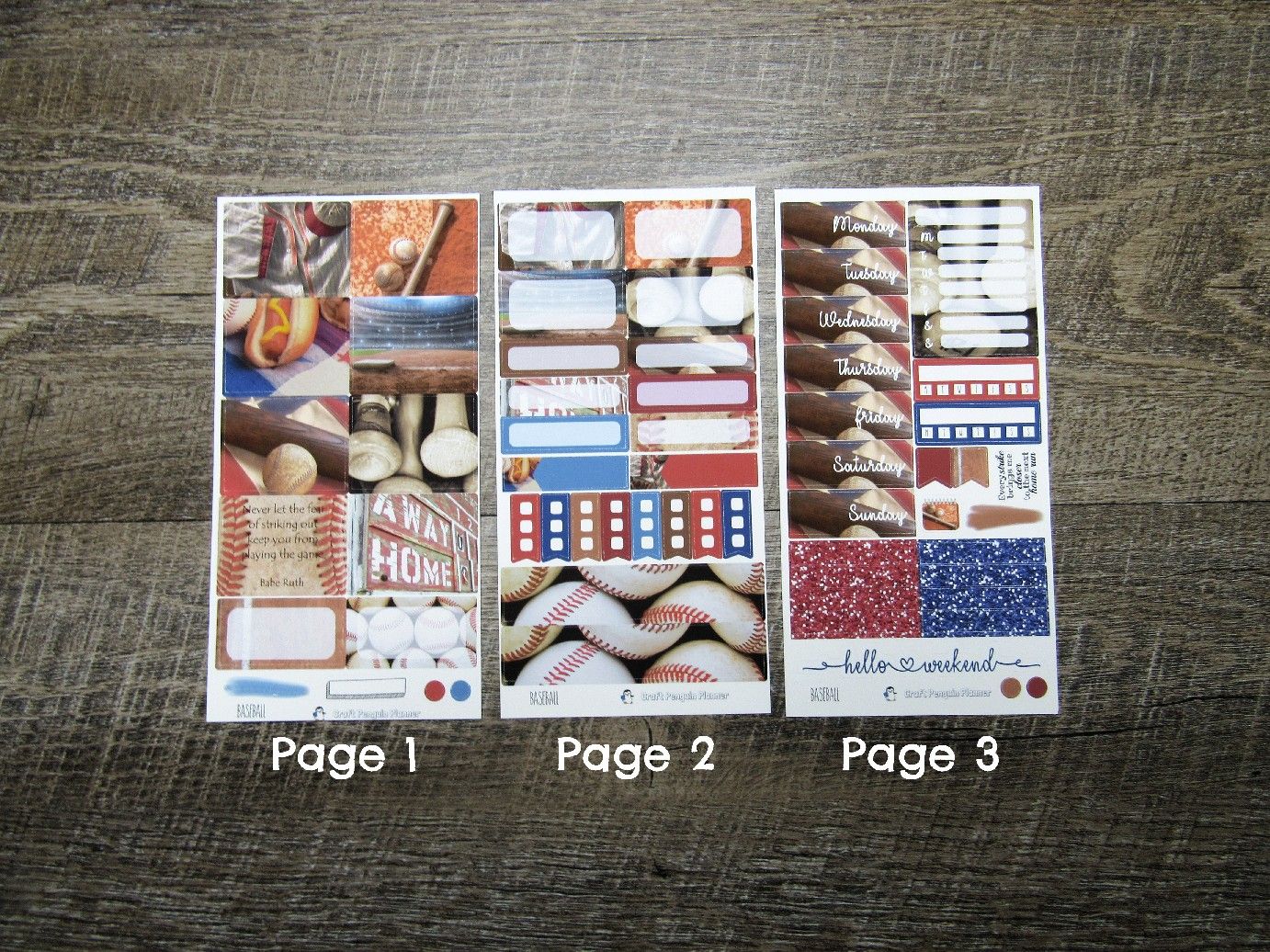 Baseball Weekly, VERTICAL WEEKS