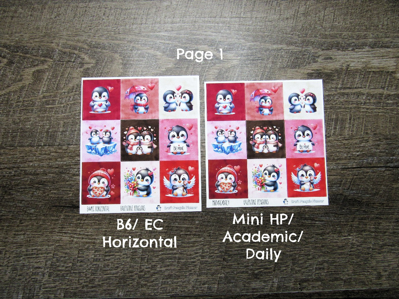 Valentine Penguins Weekly, CHOOSE YOUR KIT