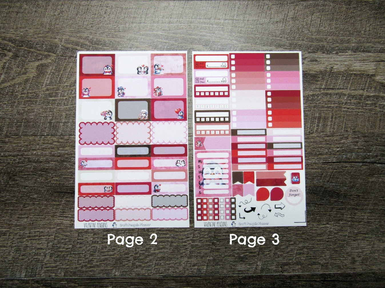 Valentine Penguins Weekly, CHOOSE YOUR KIT