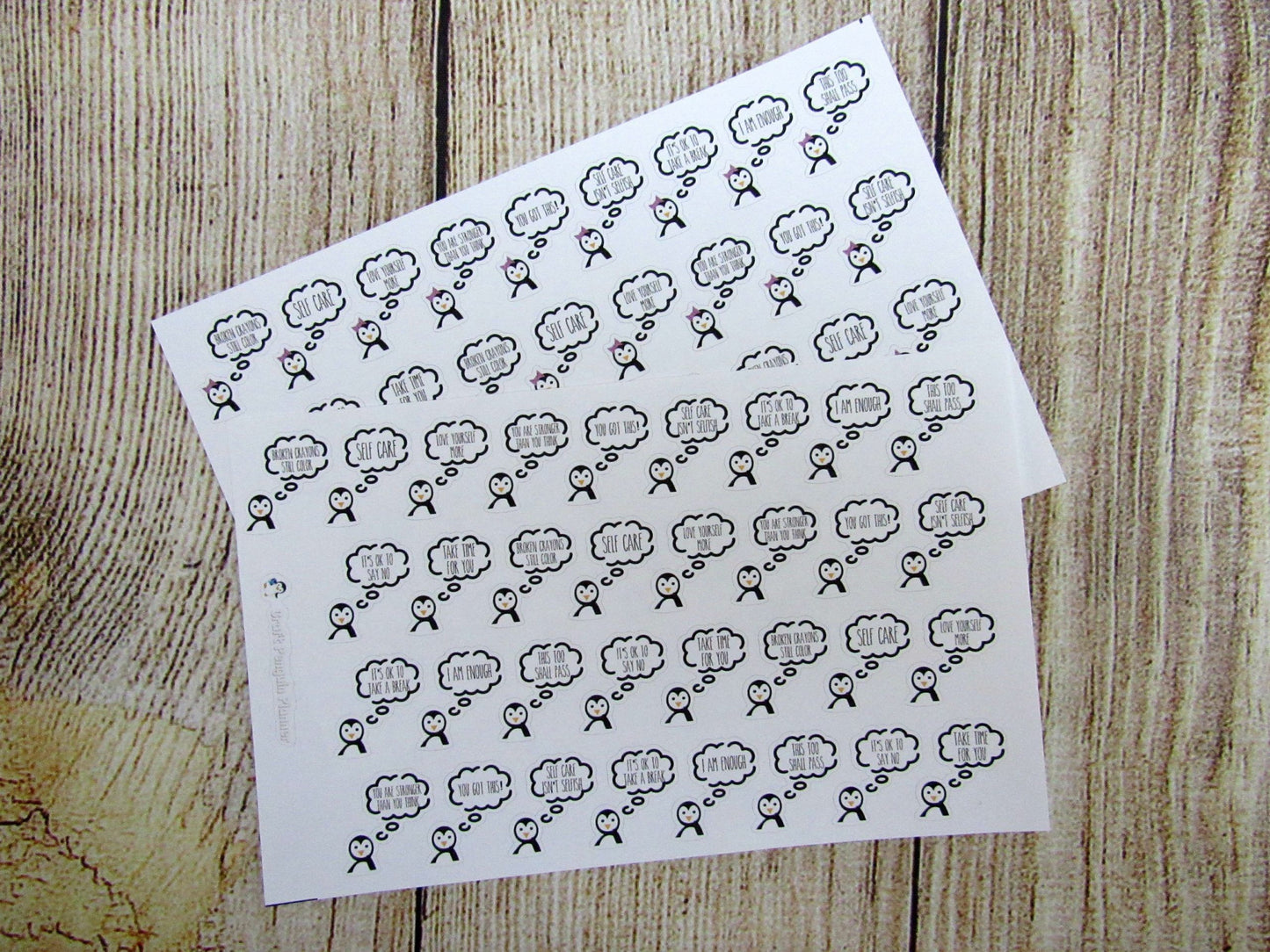 Waddles & Snowflake think Self Care