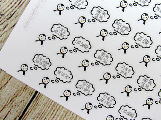 Waddles & Snowflake think Self Care