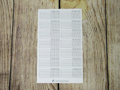 Weekly Habit Tracker Chart