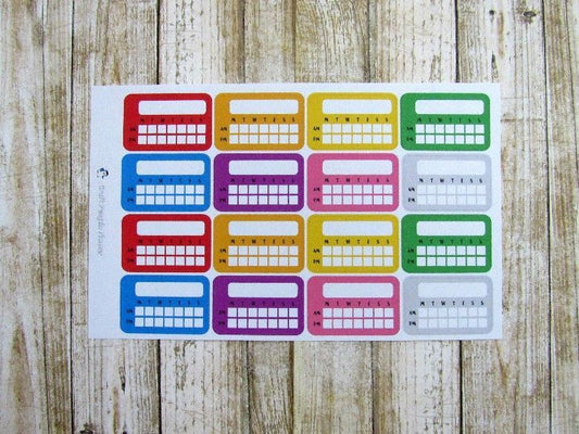 Weekly AM/PM Tracker Sticker