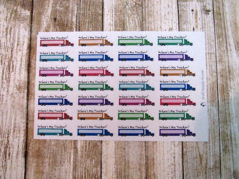 Trucker Planner Stickers