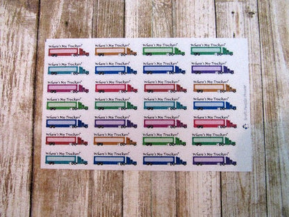 Trucker Planner Stickers