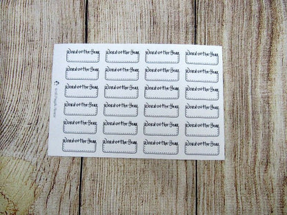 Word of the Year Script Box