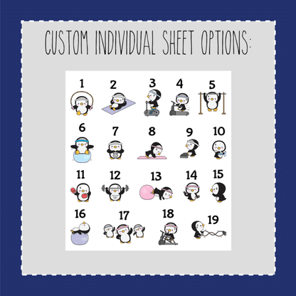 Petey Penguin Workout- CUSTOM SHEET