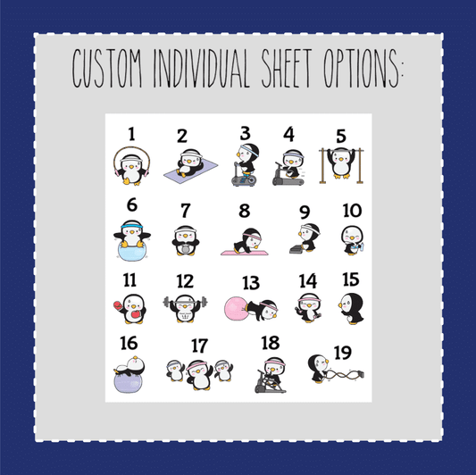 Petey Penguin Workout- CUSTOM SHEET