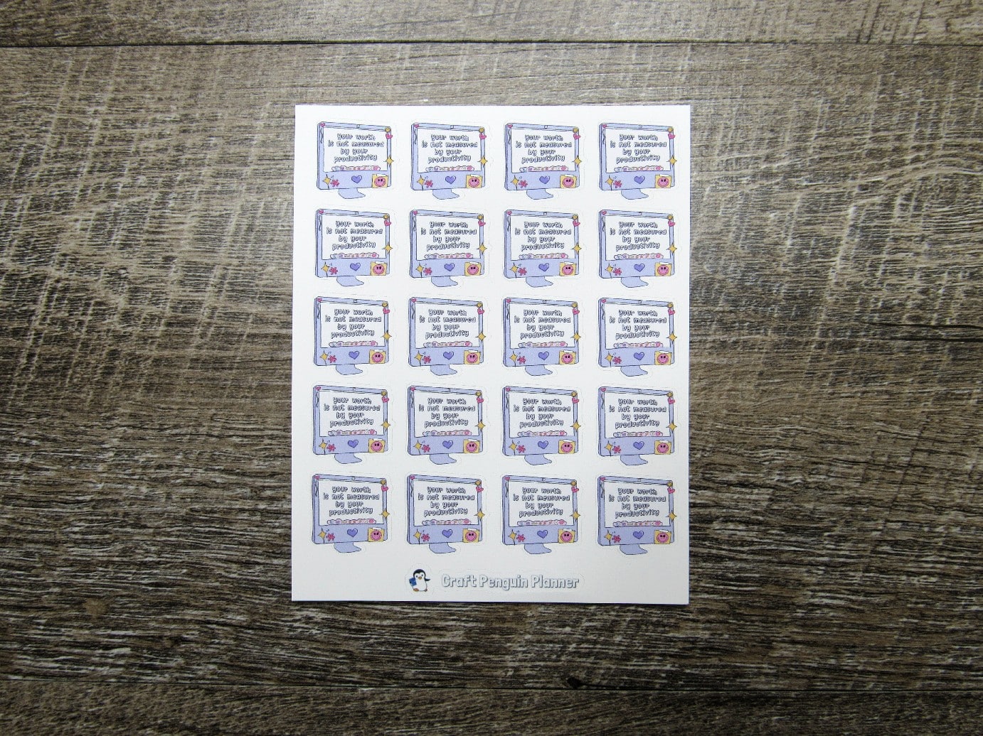 Your Worth is not Measured by your Productivity Stickers