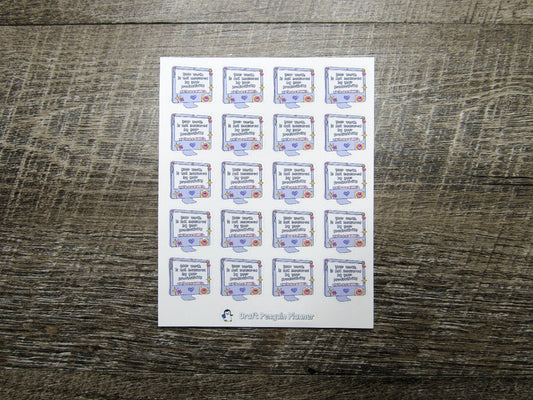 Your Worth is not Measured by your Productivity Stickers