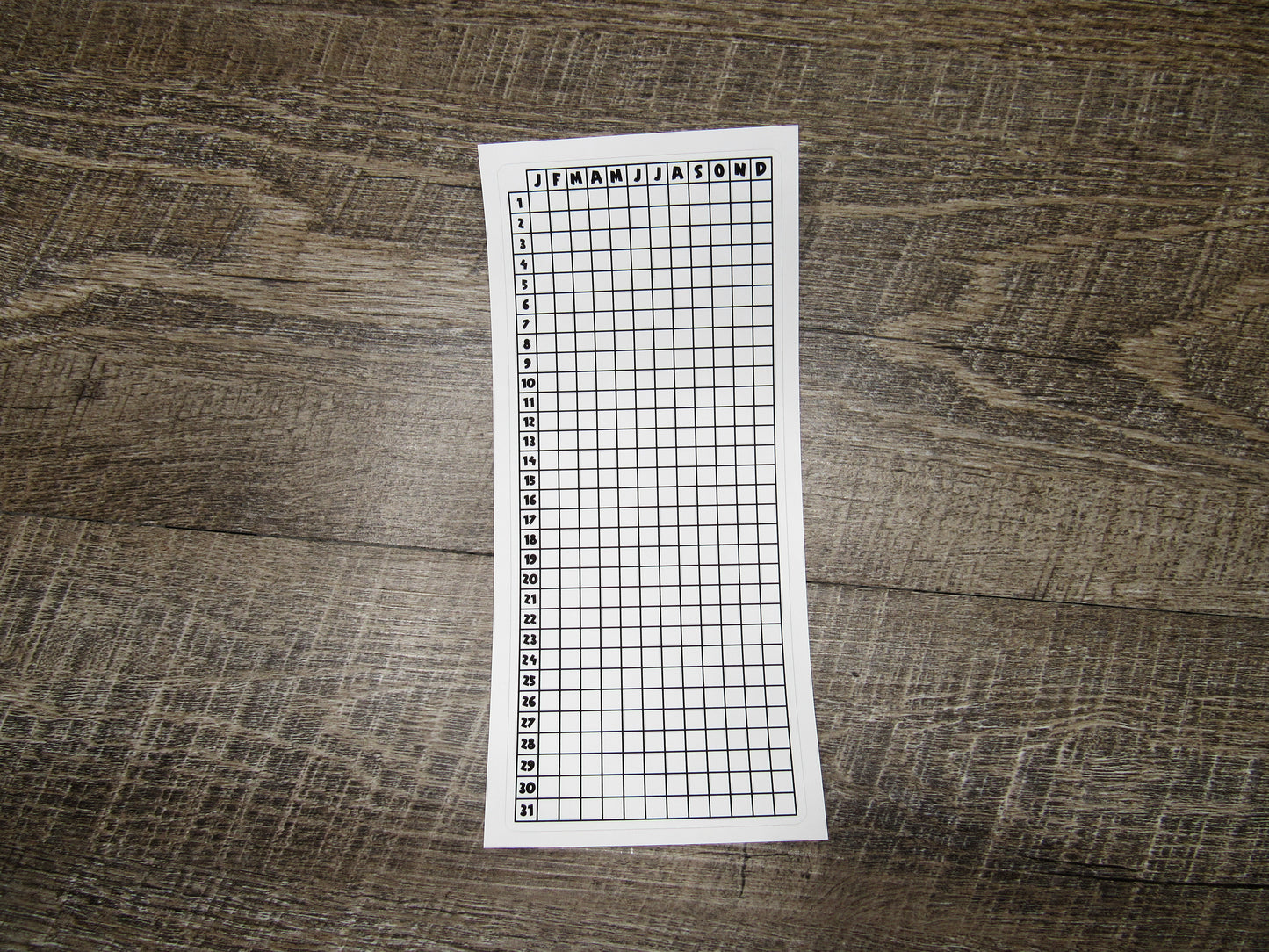 Year in Pixels Chart