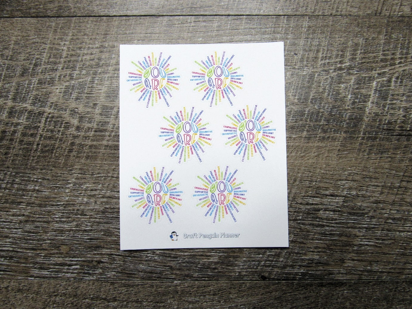 You Are- Positive Affirmation Stickers