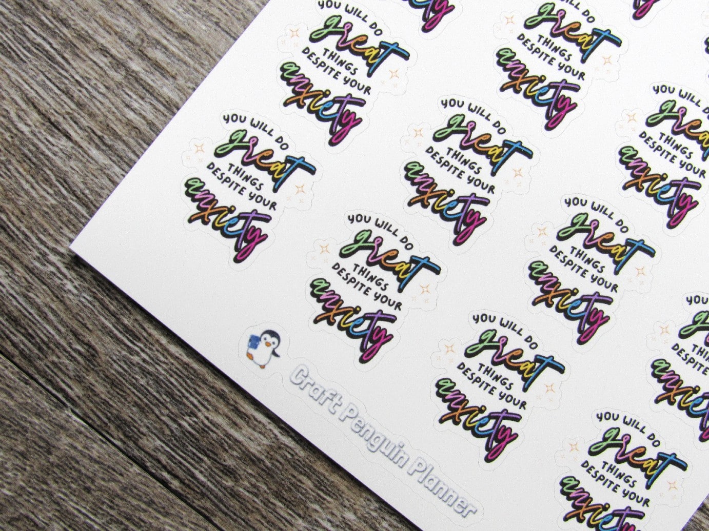 You will do Great Despite Anxiety Stickers