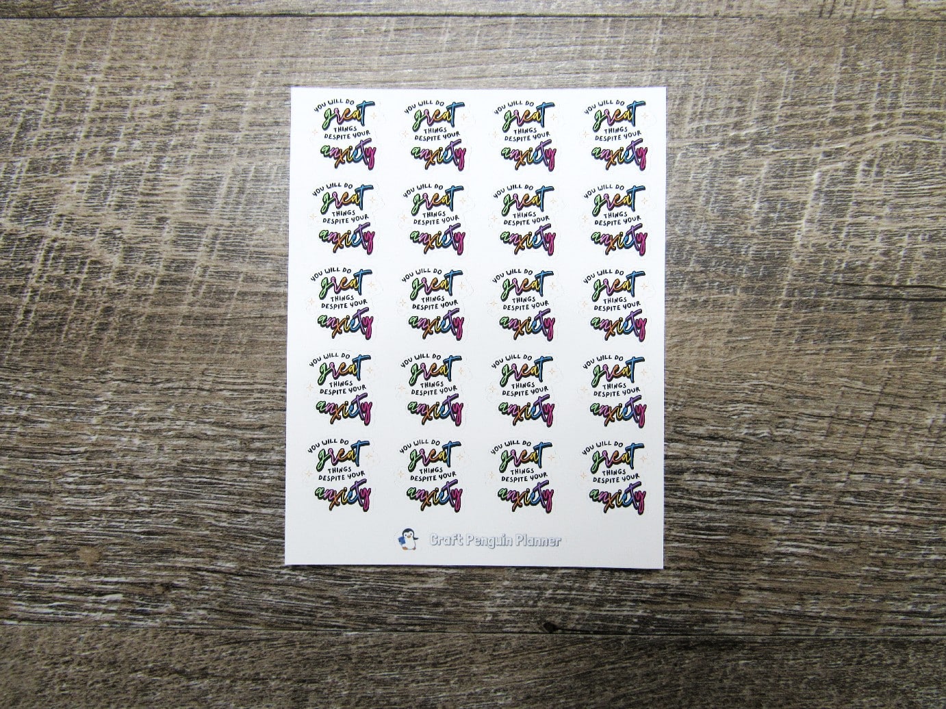 You will do Great Despite Anxiety Stickers