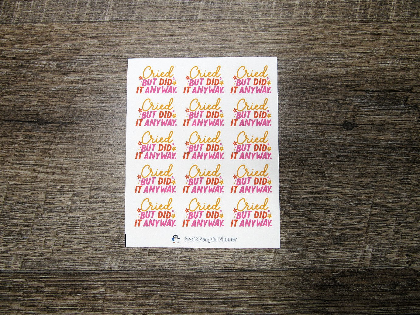 Cried but did it anyway stickers