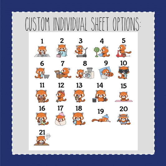 Rusty the Red Panda Does Things- CUSTOM SHEET