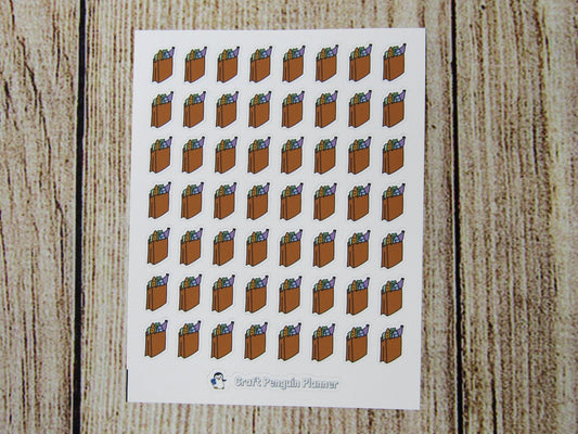 Grocery Bag Doodle Sticker