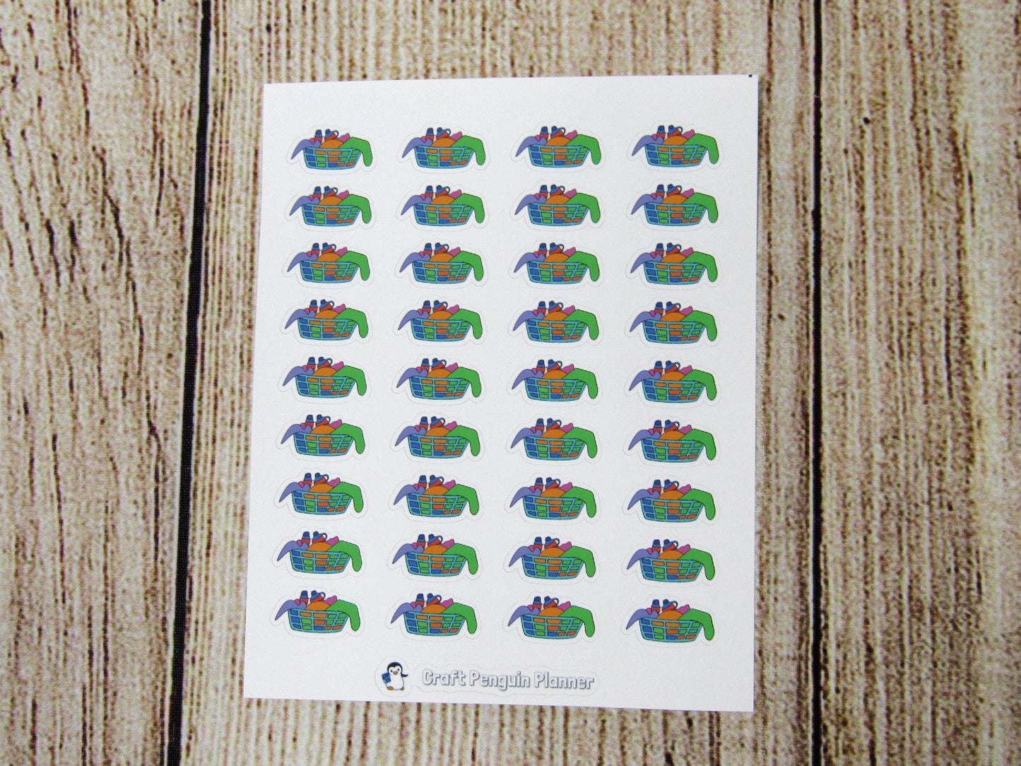 Laundry Basket Doodle Sticker