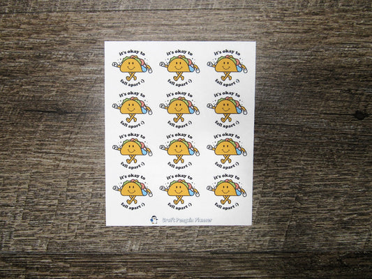 It's okay to fall apart Stickers