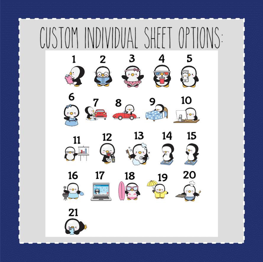 Petey Penguin 2- CUSTOM SHEET