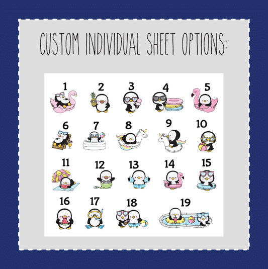 Petey Penguin Pool Day- CUSTOM SHEET