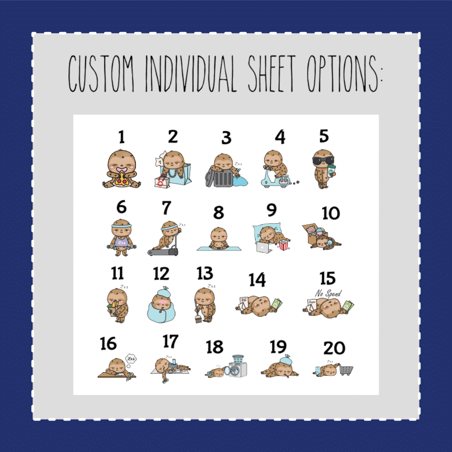 Seth the Sloth - CUSTOM SHEET