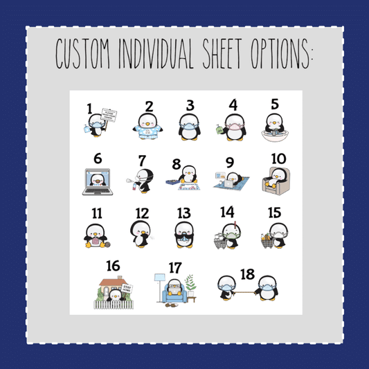 Petey Penguin Social Distancing- CUSTOM SHEET