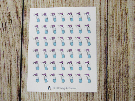 Cleaning Spray Bottle Doodle Sticker