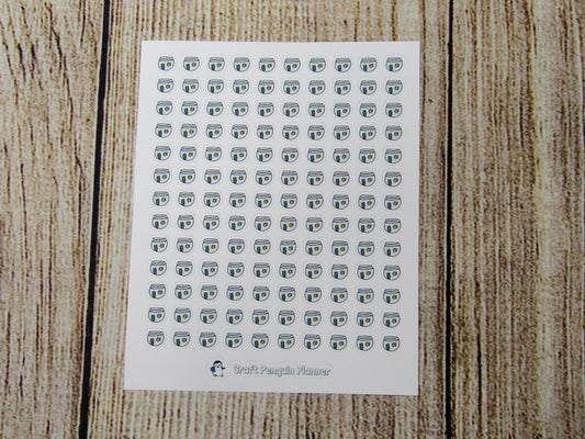 Tiny Fish Bowl Doodle Stickers