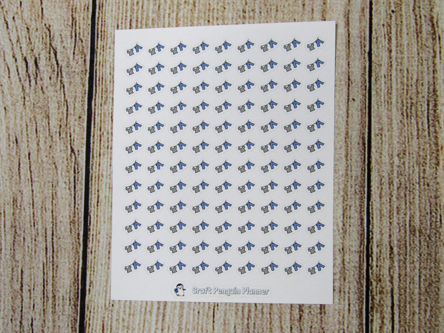 Tiny Laundry Clothes Line Doodle Stickers