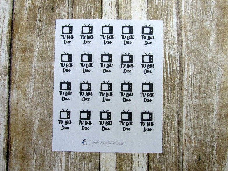 Household bills icon stickers