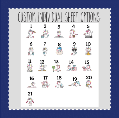 Unice Unicorn - CUSTOM SHEET