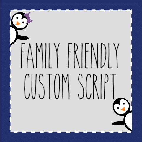 Custom Script Stickers