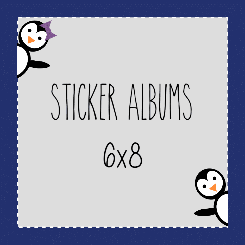 6x8 Size Sticker Albums (top loading)