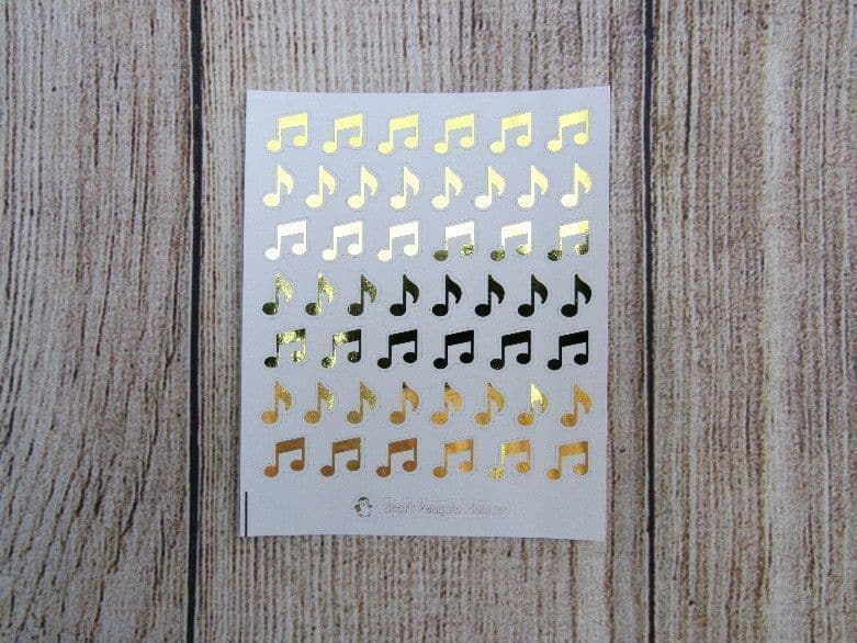 FOILED Music Note icon - Craft Penguin Planner