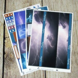 Thunder & Lightning Monthly Sticker Set, Customizable, ERIN CONDREN