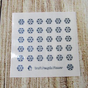 FOILED Snowflake Date Dots