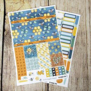 Bee Kind Monthly Sticker Set- Customizable, PENNY PAGES B6