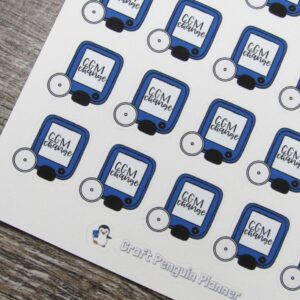 Continuous Glucose Monitoring Change reminder sticker