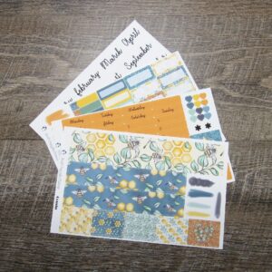 Bee Kind Monthly Sticker Set, Customizable, HOBONICHI COUSIN