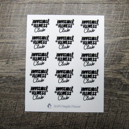Invisible Illness Club Sticker