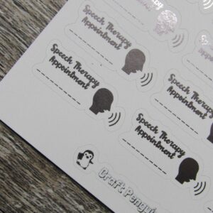 Speech Therapy Appointment Sticker