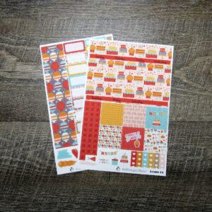 Eat More Cake Monthly Sticker Set- Customizable, PENNY PAGES B6