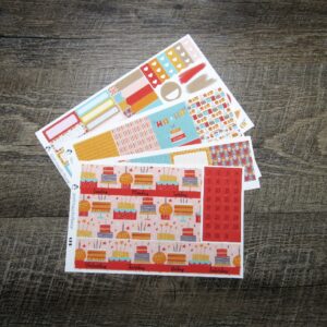 Eat More Cake Monthly Sticker Set, Customizable, CLASSIC HAPPY PLANNER